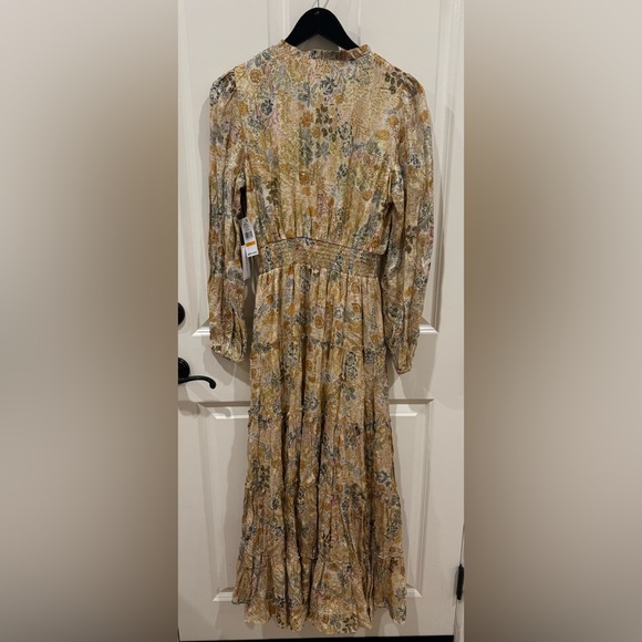 1. State Metallic Floral Tiered Long Sleeve Maxi Small $129 - Picture 8 of 13